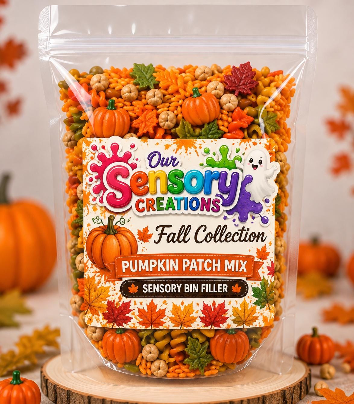 Fall Themed Sensory Bin Filler | Halloween Sensory Bin Filler | Autumn Sensory Play | Activity for Kids | Preschool & Toddler Sensory Bin