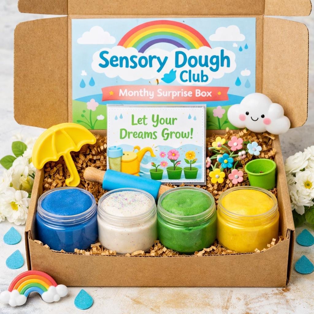 Sensory Dough Subscription Box | Monthly Themed Play Kit, Handmade Fun